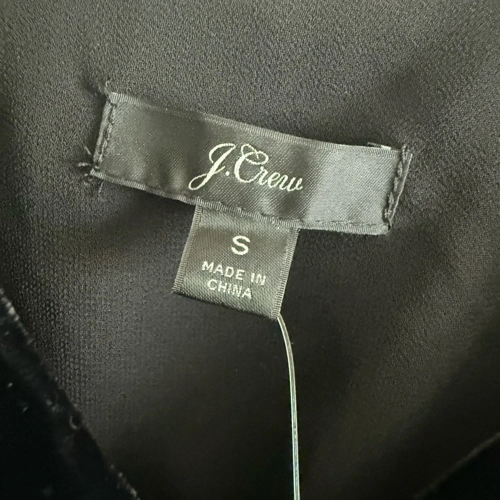 NWT J. Crew Black Velvet Tank - Picture 7 of 10